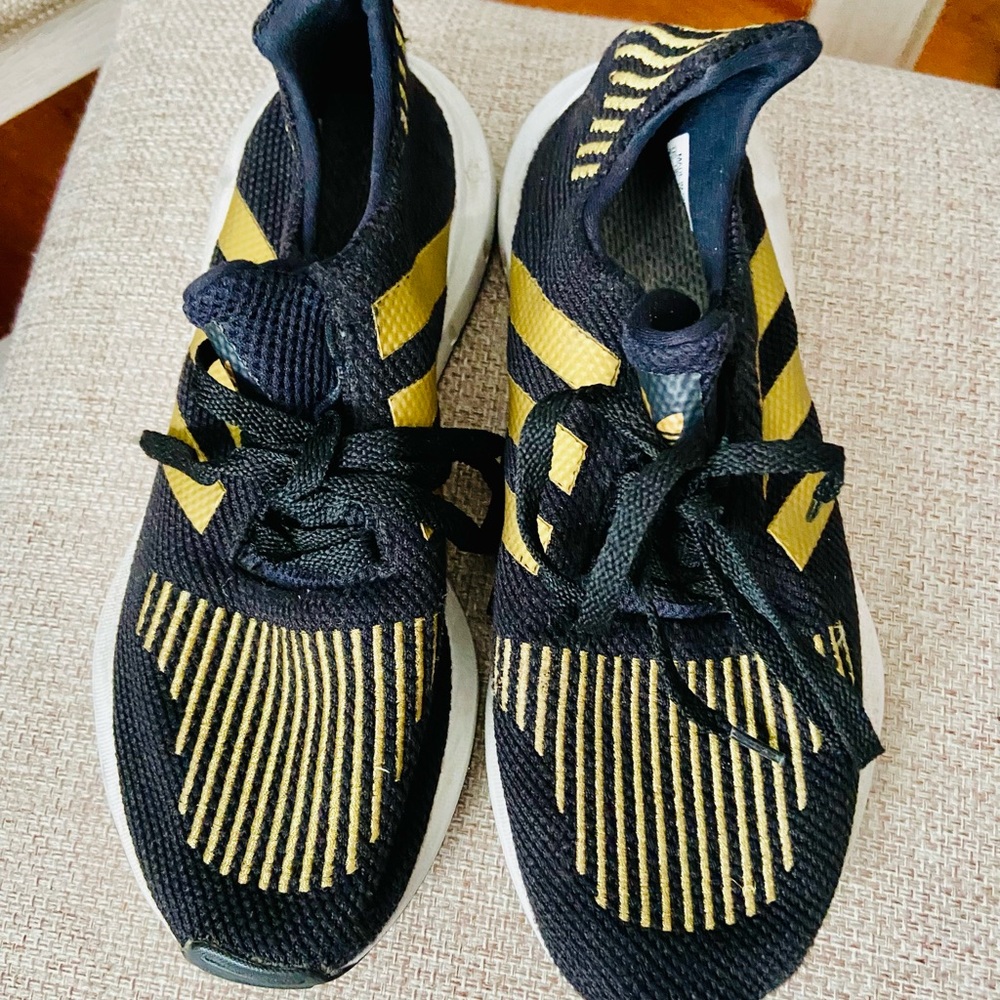 Adidas Black and Gold Sneakers
